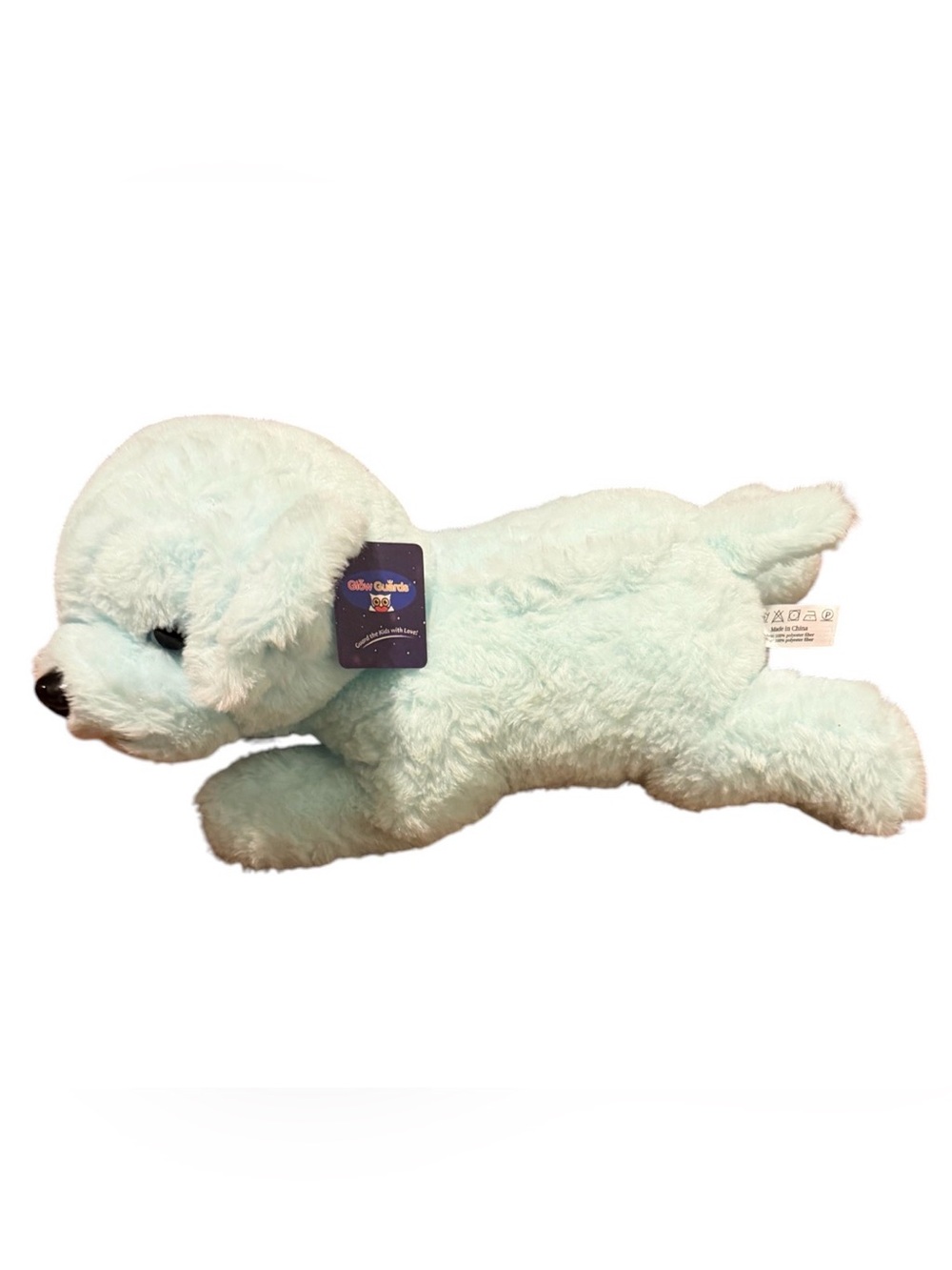 Glow Guards 15" Light-Up Musical Puppy Dog Plush - Mint Green LED Sleep Toy
